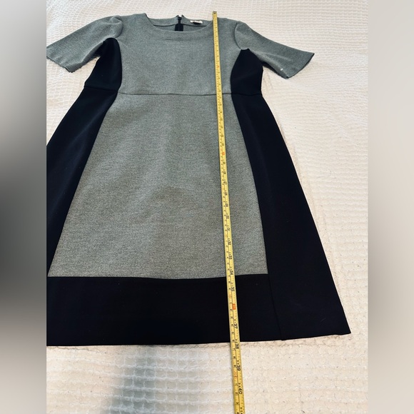 JCrew womens Colorblock Paneled Stretch Dress in Heather Gray & Black Size 6 - Picture 8 of 10